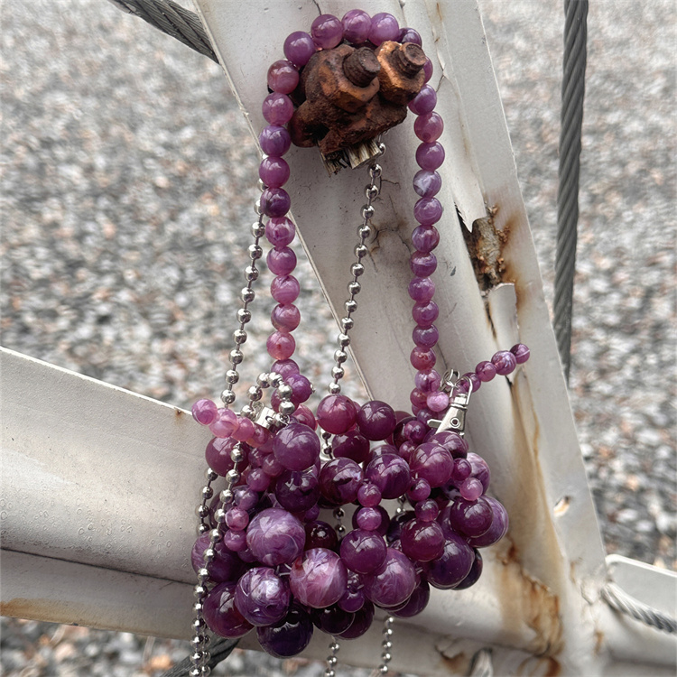 Girls Mini Purple Beaded  Clut - Luxury Bags Girls recension och pris