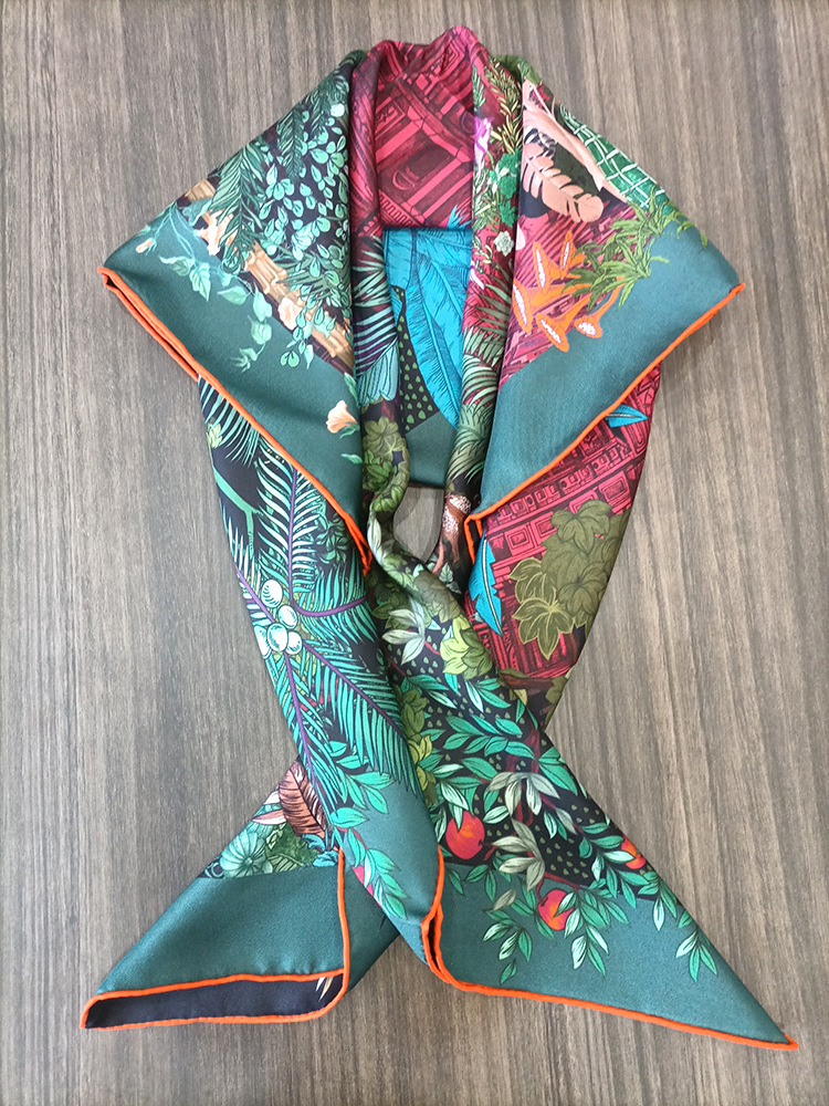 Silk Scarf 90CM Women Hand Rol - Luxury Bags For Summer recension och pris