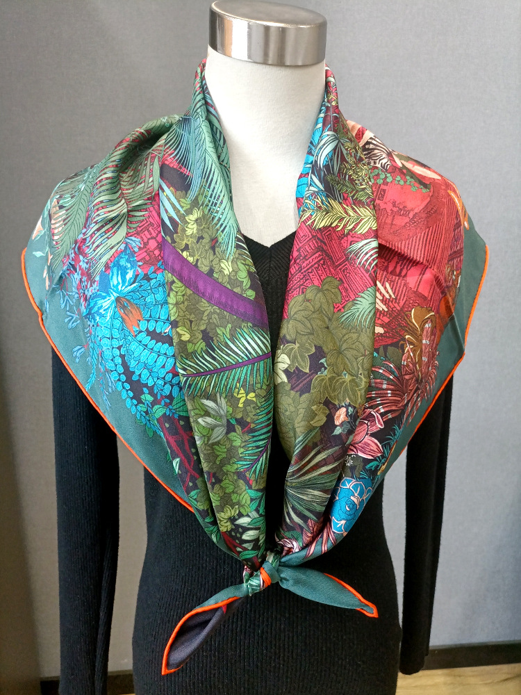 Silk Scarf 90CM Women Hand Rol - Luxury Bags For Summer recension och pris
