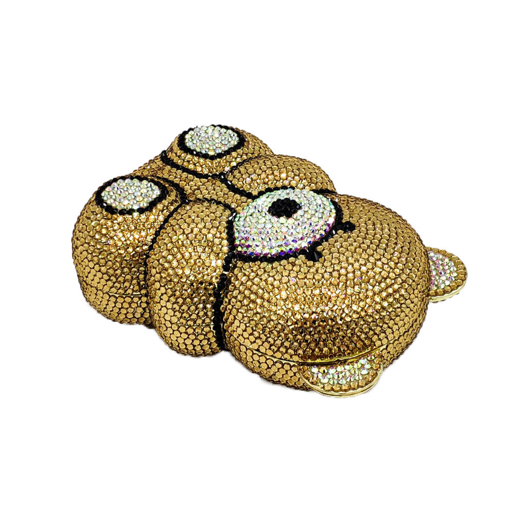 Cute Bear Rhinestone Evening B - Luxury Bags Girls recension och pris