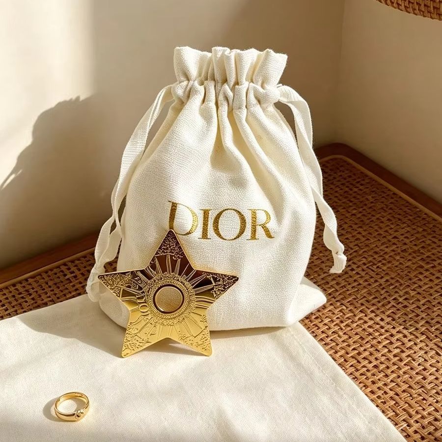 Dior Off‑White Canvas Drawstri - Luxury Bags Dior recension och pris