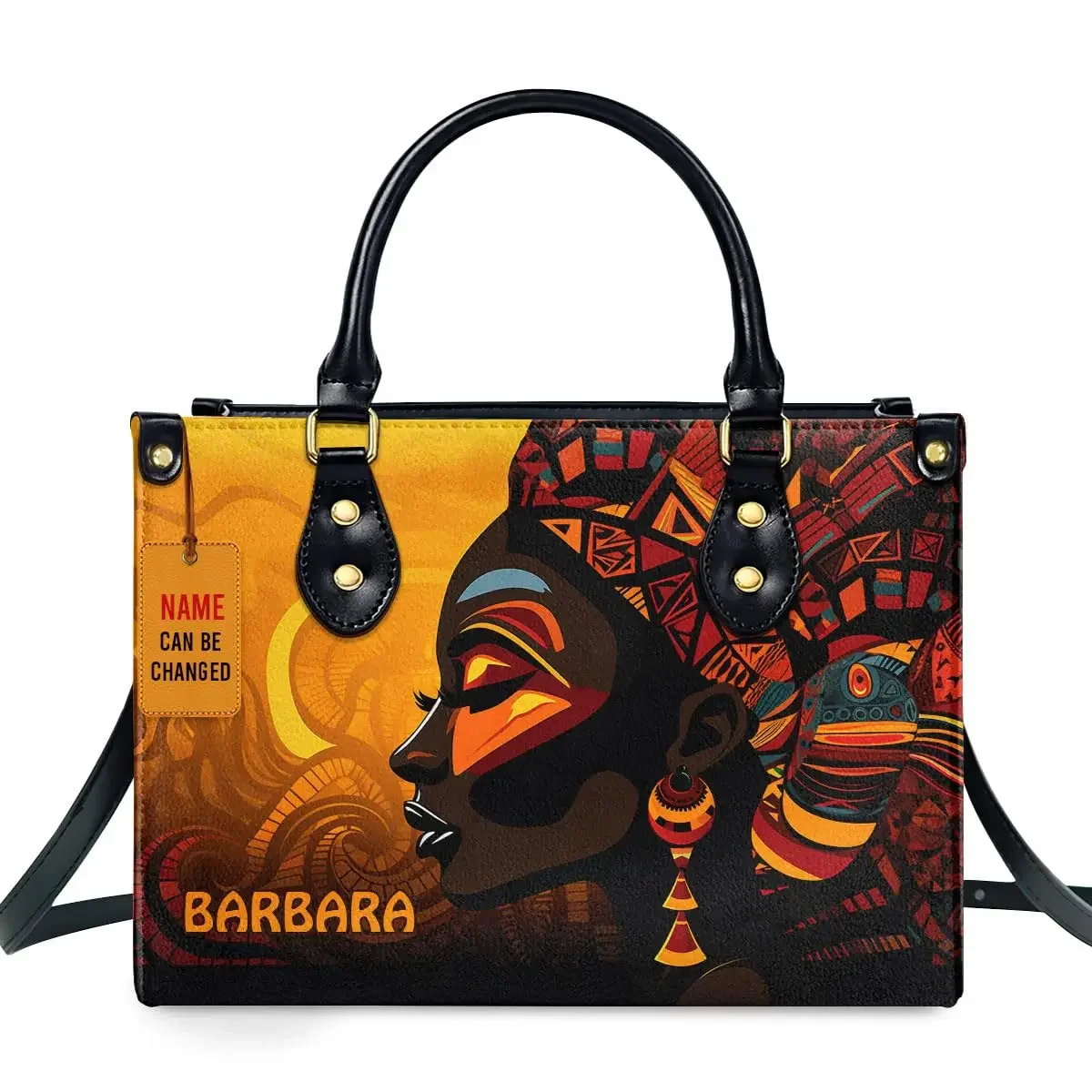 African Girl Print Leather Han - Luxury Bags Girls recension och pris